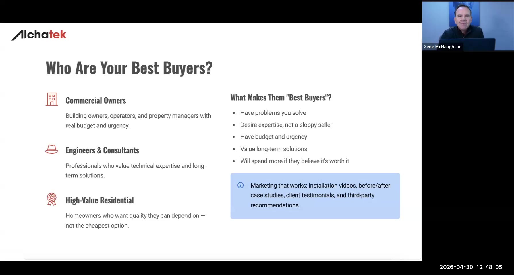Who Are Your Best Buyers slide